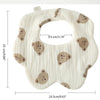 Pure Cotton 6-layer Seersucker Bib Baby Saliva Napkin Newborn Toddler Soft Burp Cloth, Style: Leaf Fruit