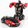 One-click Transforming Toy Car Impact Deformation Toy Model Car(Red)