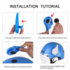 2 Pairs Motorcycle Helmet Angel Wings Decoration(Blue)