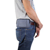 Sports Denim Universal Phone Bag Waist Bag for 5.5~6.3 inch Smartphones, Size: L (Blue)