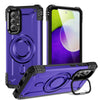 For Samsung Galaxy A52 5G / 4G / A52s 5G Lens Holder MagSafe Phone Case(Purple)