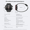 QX11 1.96 inch Color Screen Smart Watch Leather Strap Support Bluetooth Call(Black)