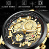 VAVA VOOM 2311P-JH2 Black Shell Belt Men Waterproof Sports Luminous Calendar Casual Quartz Hollow Watch