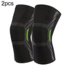 2pcs Nylon Sports Protective Gear Four-Way Stretch Knit Knee Pads, Size: M(Dark Green)