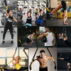 P3-2 Adjustable Fitness Exercise Hanging Pulling Rope TRP3X Wall Pulley Yoga Belt, Main Belt: 1.4m, 1.9m After Adjusted, Sports Version (Black+Yellow)