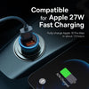 Baseus CCJDZ-MU 60W Dual USB Fast Charging Car Charger(Navy Blue)