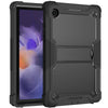 For Samsung Galaxy Tab A8 10.5 2021 Silicone + PC Shockproof Protective Tablet Case with Holder(Black)