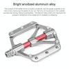 PROMEND PD-M82-TI 1 Pair Mountain Bicycle Titanium Alloy Shaft 3-Bearings Wide Pedals (Red)