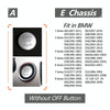 Car Engine Start Key Push Button Cover for BMW E90 Chassis (Silver)