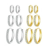 S925 Sterling Silver Gold-plated Silver Hoop Earrings Ear Ornaments, Color: Gold S