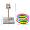 Kindergarten Children Wooden Panda Animal Throwing Ring Toss Games Activities Toys, Size: 9*9*14.7cm