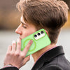 For Samsung Galaxy S23 5G MagSafe Frosted Translucent TPU + PC Full Coverage Phone Case(Green)