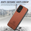 For Samsung Galaxy A53 5G Twill Fabric Leather Skin Back Phone Case(Brown)