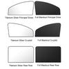 Heat-insulating Opaque Vinyl Coated Magnetic Car Curtains, Style: Full Blackout Rear Row