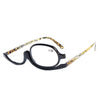 Makeup Presbyopic Glasses Monolithic Reading Glass Magnifying Glass, Degree: +400(Black)