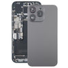 iPhone 15 Pro Max Glass Back Cover Black with Lens Cover