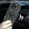 For iPhone 11 Metal Rotating Bracket TPU + PC Magnetic Phone Case(Purple)