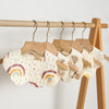 Pure Cotton 6-layer Seersucker Bib Baby Saliva Napkin Newborn Toddler Soft Burp Cloth, Style: Oil Painting Rainbow