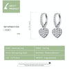 Heart-shaped Earrings Zircon Earrings Sterling Silver S925 Stud Earrings