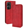 For ASUS Zenfone 9 Magnetic Buckle Retro Texture Leather Phone Case(Red)