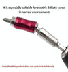 Hexagonal Shank Quick Release Self-Locking Joint Extension Rod Electric Drill Driver Extension Quick Conversion Bits(Silver+Red)
