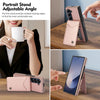 For Samsung Galaxy Z Fold6 AwQuer RFID Vertical Flip Card Bag Holder Leather Phone Case(Rose Gold)