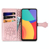 For Alcatel 1S 2021 Lovely Cat and Dog Embossing Pattern Horizontal Flip Leather Case , with Holder & Card Slots & Wallet & Cartoon Clasp & Lanyard(Rose Gold)