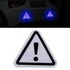 Car Tail Triangle Reflective Stickers Safety Warning Danger Signs Car Stickers(Silver)