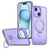 For iPhone 15 Wing Series Gen2 MagSafe Metal Ring Holder Phone Case(Light Purple)