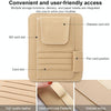 Car Litchi Texture Hanging Tissue Box Sun Visor Card Storage Clip(Beige)