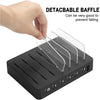 008QC Multi-function DC5V/9A QC18W Output 6 Ports USB Detachable Charging Station Smart Charger, Support QC3.0(Black)