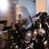 Motorcycle Retro Headlight CG125 Metal Universal Headlight Retro Dual Lamp(Black)