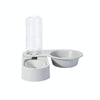 Rotating Pet Bowl Grey | Double Cat/Dog Feeder | Autofill Water Bottle
