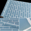 Creative PVC Autohesion Brick Decoration Wallpaper Stickers Bedroom Living Room Wall Waterproof Wallpaper Roll, Size: 45 x 1000cm(Blue)