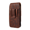 For 6.1 inch Mobile Phone Cowhide Texture Oxford Cloth Waist Bag(Brown)