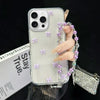 For iPhone 12 Pro Little Fresh Bow Bracelet Chain TPU Phone Case(Purple)