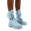 Autumn and Winter Retro Thick-soled Muffin Heel Martin Boots, Size: 41(Light Blue)