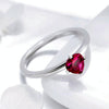 S925 Sterling Silver Ring Heartbeat Fashion Ring, Size:8