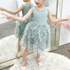 Summer Girls Sleeveless Tutu Lace Dress, Kid Size:110cm(White)
