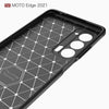 For Motorola Moto Edge 2021 Brushed Texture Carbon Fiber TPU Case(Black)