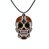 Halloween Skull Necklace Acrylic Personalized Pendant Jewelry(Flower Ghost Head)