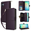 For Samsung Galaxy A06 Nine-card Slots Zipper Wallet Bag Leather Phone Case(Dark Purple)