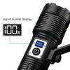XHP160 Telescopic Zoom Searchlight Double-head Portable Outdoor Patrol LED Digital Flashlight