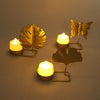 Christmas B Black Gold DH2303-03 Metal Retro Iron Art Candlesticks Ornament Table Candle Cup Decoration Props
