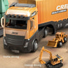 Without Crane Tower JIEDE Children Container Carriage Crane Alloy Engineering Car Toy Set
