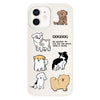 For iPhone 11 Skin Feeling Jelly TPU Hybrid PC Phone Case(Multi Breed Puppy White)