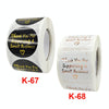 Stamping Thank You Sticker Envelope Sealing Sticker Gift Decoration Label, Size: 3.8cm / 1.5inch(K-68)