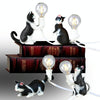 Cat Light Animal Table Lamp Mini Night Light, Power Plug:UK Plug(Holding Baby)