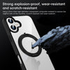 For iPhone 14 Pro Max High Transparency 360 Degree Rotating Holder MagSafe Phone Case(Titanium Gray)