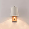 Creative Bedroom Study Bedside Balcony Aisle Porch Hotel Cafe Wood Wall Lamp Switch Light, Light Source:without Light Source(White)